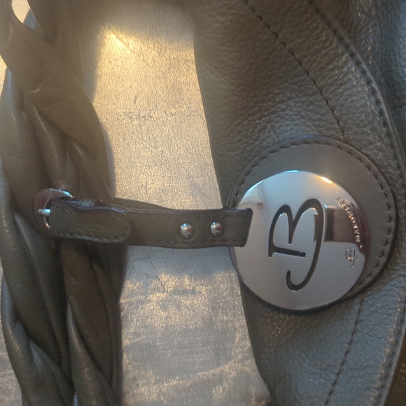 🫒 B.Makowsky Olive Green Leather Slouch Bag Trending Leopard Inside - Picture 12 of 15